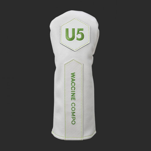 WACCINE compo.オリジナルヘッドカバー　ユーティリティー用(W・ペパーミントグリーン)